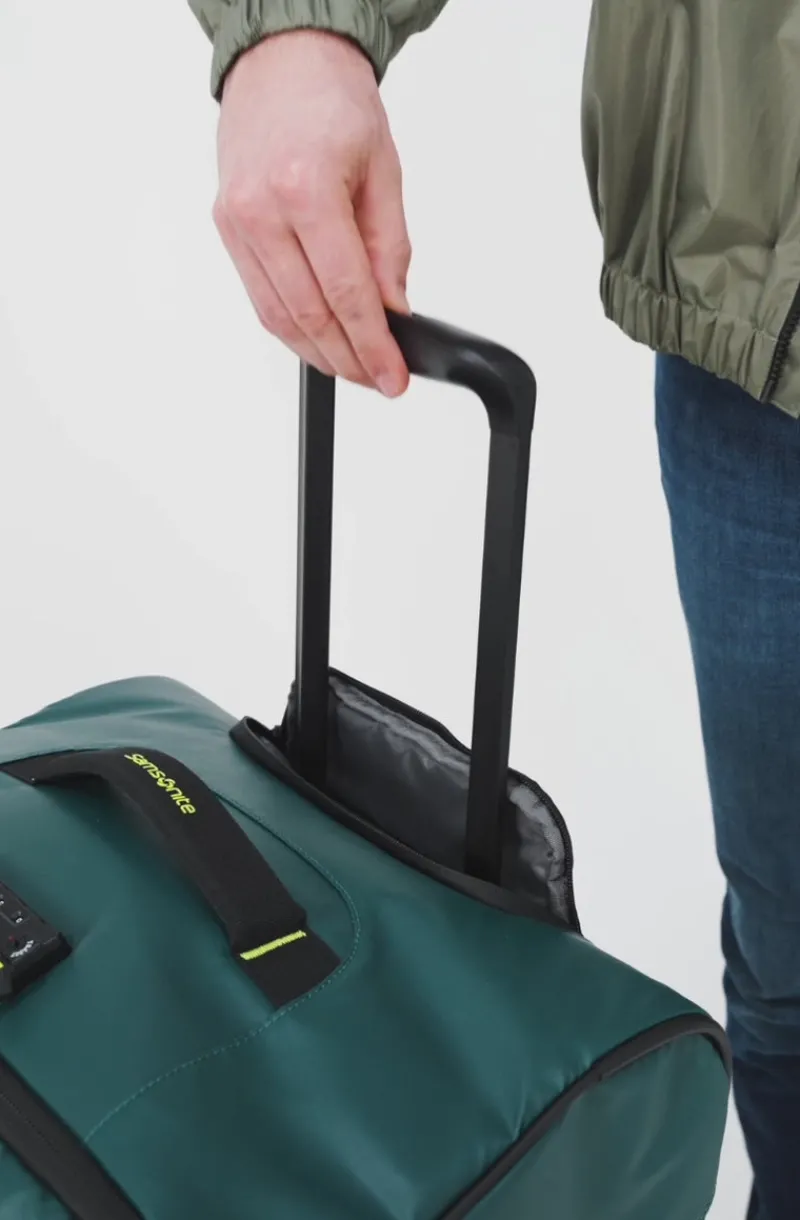 Samsonite Upright (2 Wheel) | Eco Friendly Luggage-ECODIVER Duffle with wheels 79cm - Dark Teal/Lime