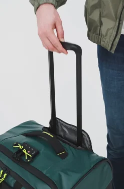 Samsonite Upright (2 Wheel) | Lightweight Luggage-ECODIVER Duffle with wheels 67cm - Dark Teal/Lime