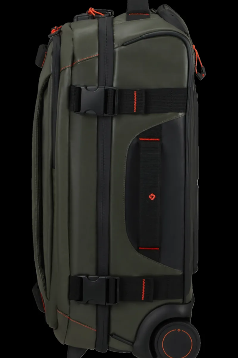 London Luggage Upright (2 Wheel) | Eco Friendly Luggage-ECODIVER Duffle with wheels double frame 55cm - Climbing Ivy