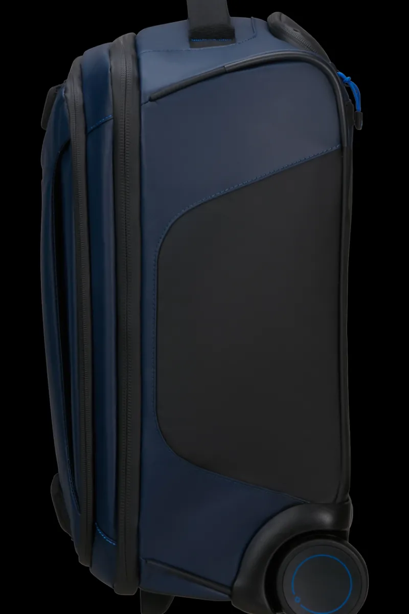 London Luggage Upright (2 Wheel) | Eco Friendly Luggage-ECODIVER Duffle with wheels underseater 45cm - Blue Nights