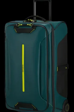 Samsonite Upright (2 Wheel) | Lightweight Luggage-ECODIVER Duffle with wheels 67cm - Dark Teal/Lime