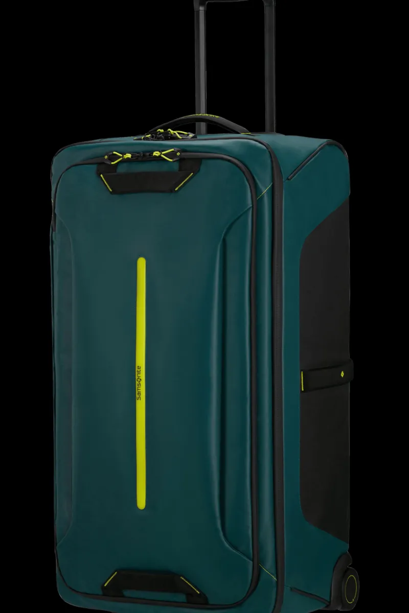 Samsonite Upright (2 Wheel) | Eco Friendly Luggage-ECODIVER Duffle with wheels 79cm - Dark Teal/Lime