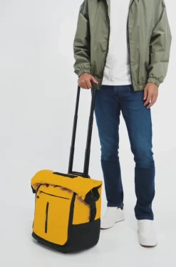 Samsonite Upright (2 Wheel) | Eco Friendly Luggage-ECODIVER Foldable duffle with wheels 4-in-1 - Yellow