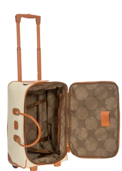 Brics Upright (2 Wheel) | Softside Luggage-Firenze Cabin Wheeled Holdall - Cream