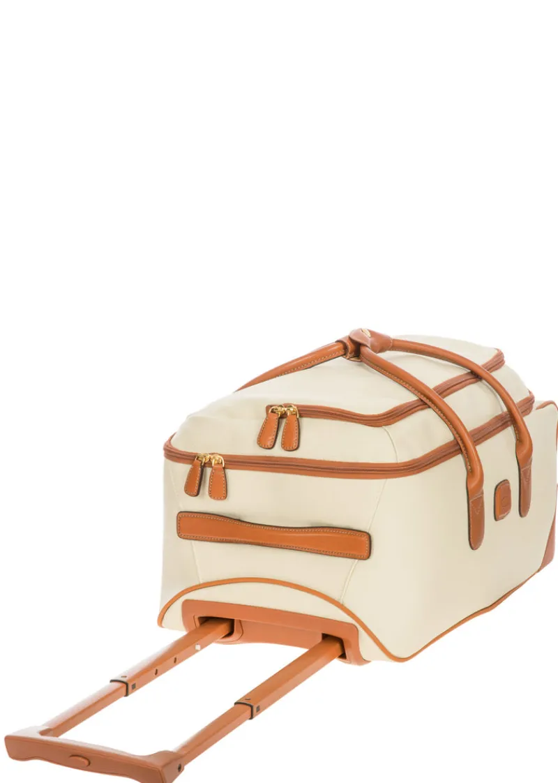 Brics Upright (2 Wheel) | Softside Luggage-Firenze Cabin Wheeled Holdall - Cream