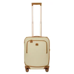 Brics Spinner (4 Wheel) | Softside Luggage-Firenze 55cm Cabin 4 Wheeled Spinner - Cream