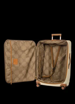 Brics Spinner (4 Wheel) | Softside Luggage-FIRENZE Compound Medium Trolley - Cream