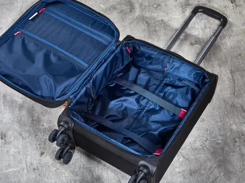 Rock Spinner (4 Wheel) | Softside Luggage-Georgia Extra Large Suitcase (expandable) - Black
