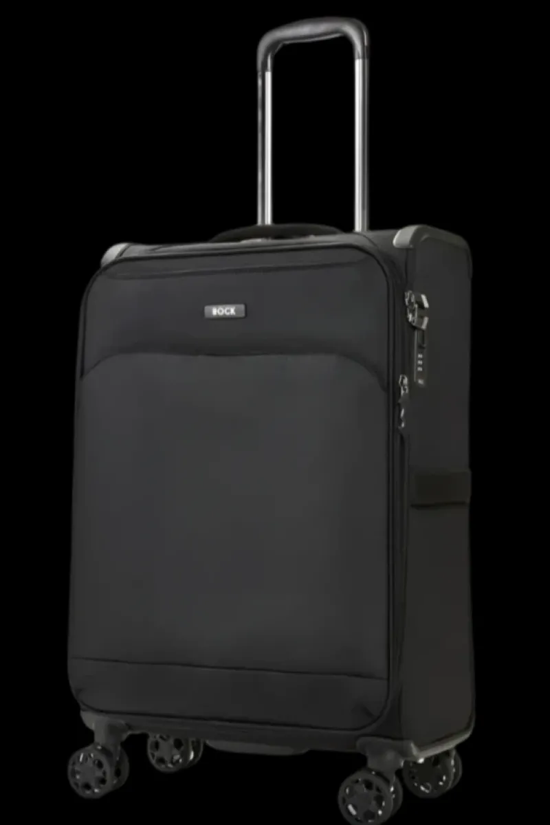 Rock Spinner (4 Wheel) | Softside Luggage-Georgia Medium Suitcase (expandable) - Black