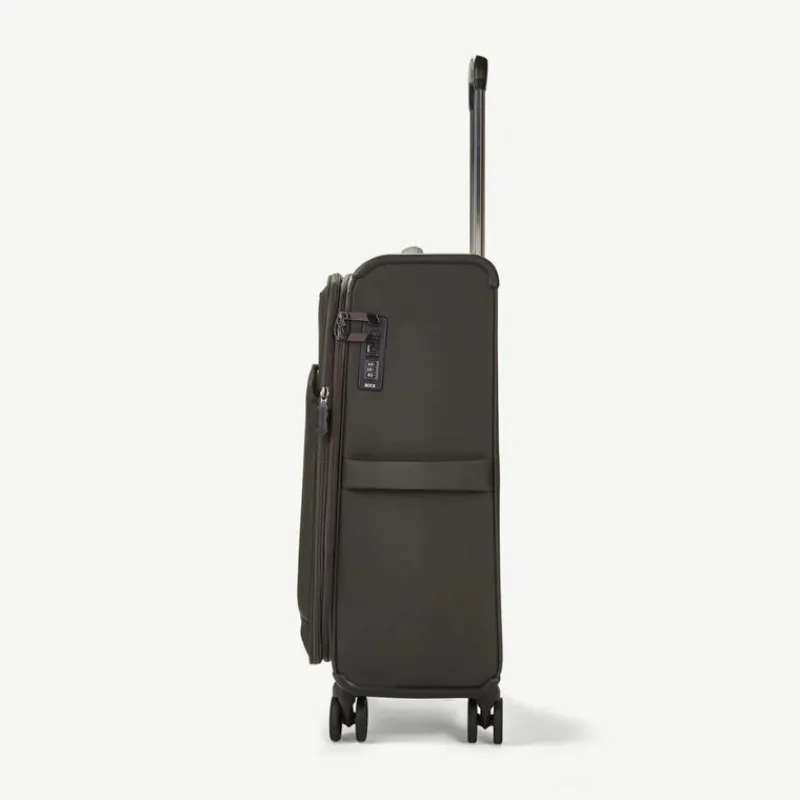 Rock Spinner (4 Wheel) | Softside Luggage-Georgia Medium Suitcase (expandable) - Black