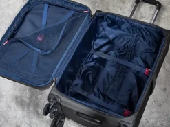 Rock Spinner (4 Wheel) | Softside Luggage-Georgia Medium Suitcase (expandable) - Grey