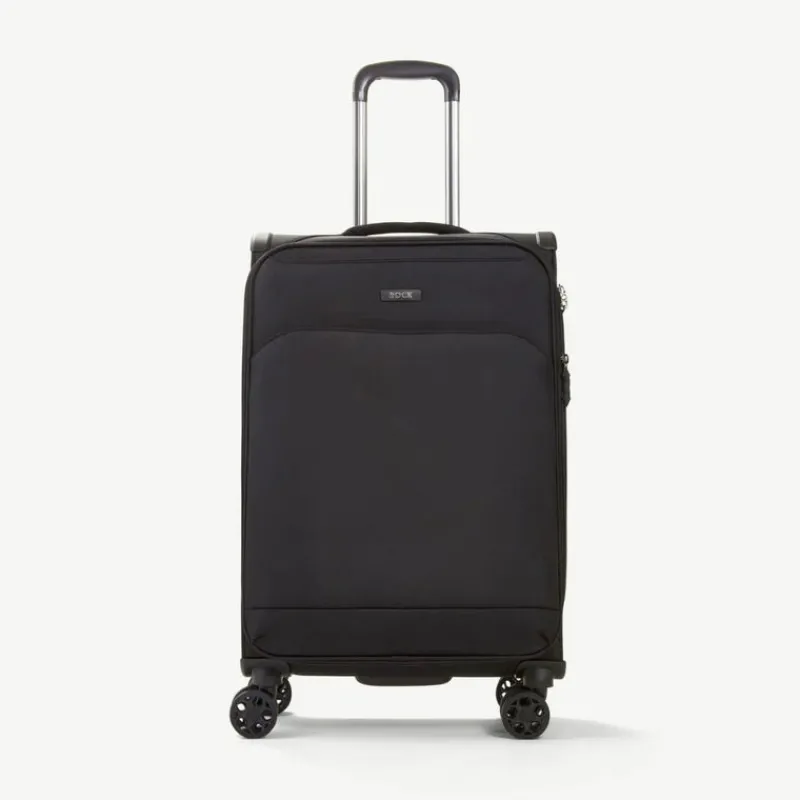 Rock Spinner (4 Wheel) | Softside Luggage-Georgia Medium Suitcase (expandable) - Black