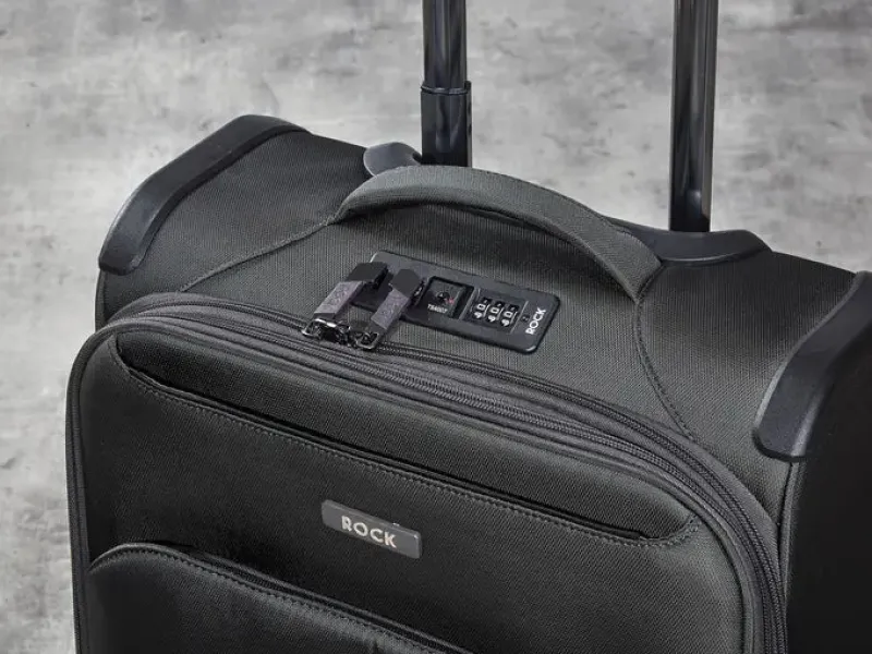 Rock Spinner (4 Wheel) | Softside Luggage-Georgia Small Suitcase (expandable) - Grey