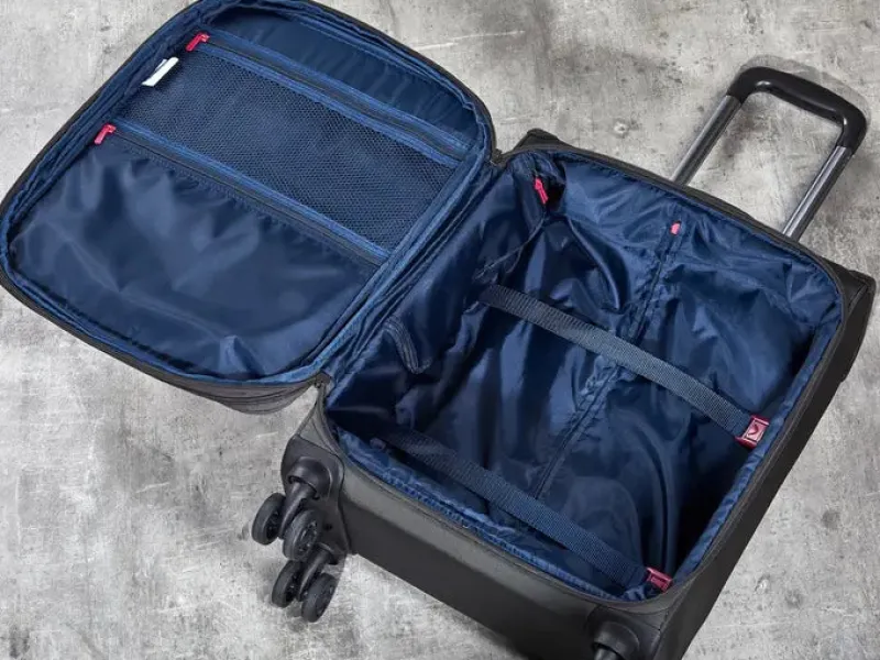 Rock Spinner (4 Wheel) | Softside Luggage-Georgia Small Suitcase (expandable) - Grey