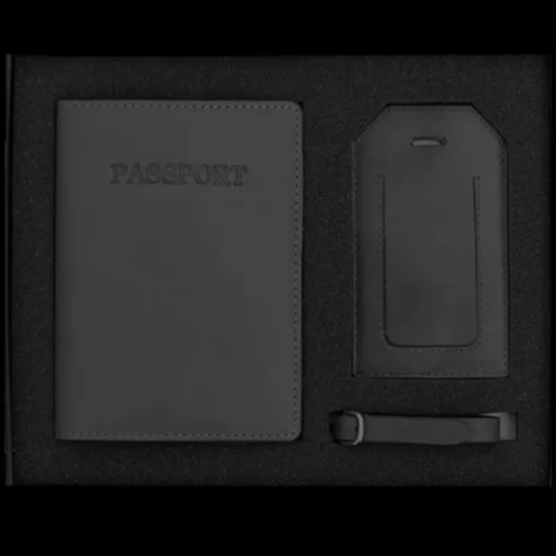 London Luggage Passport Holders | Luggage Tags-Leather Goods Set - Passport Cover & Luggage Tag