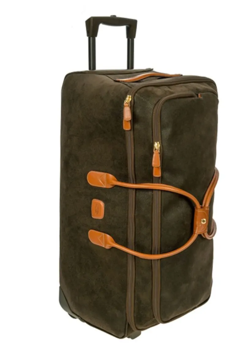 Brics Upright (2 Wheel) | Softside Luggage-Life 28 inch wheeled holdall - Olive