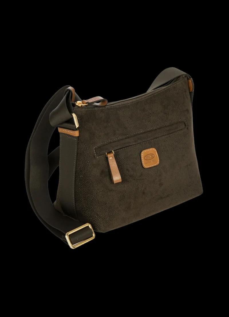 Brics Shoulder Bags-Life Shoulderbag Small MARTINA - Olive