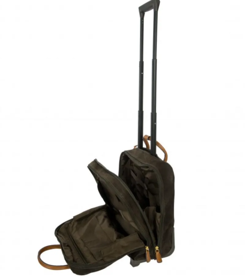 Brics Spinner (4 Wheel) | Softside Luggage-Life TROPEA Pilotcase Trolley - Olive