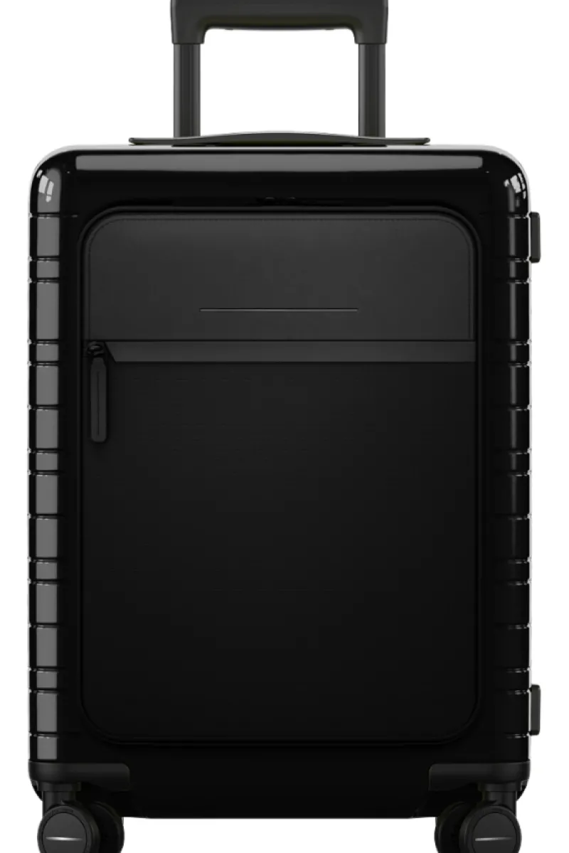 Horizn Studios Cabin Luggage-M5 Essential Cabin Luggage (37L) - Glossy All Black