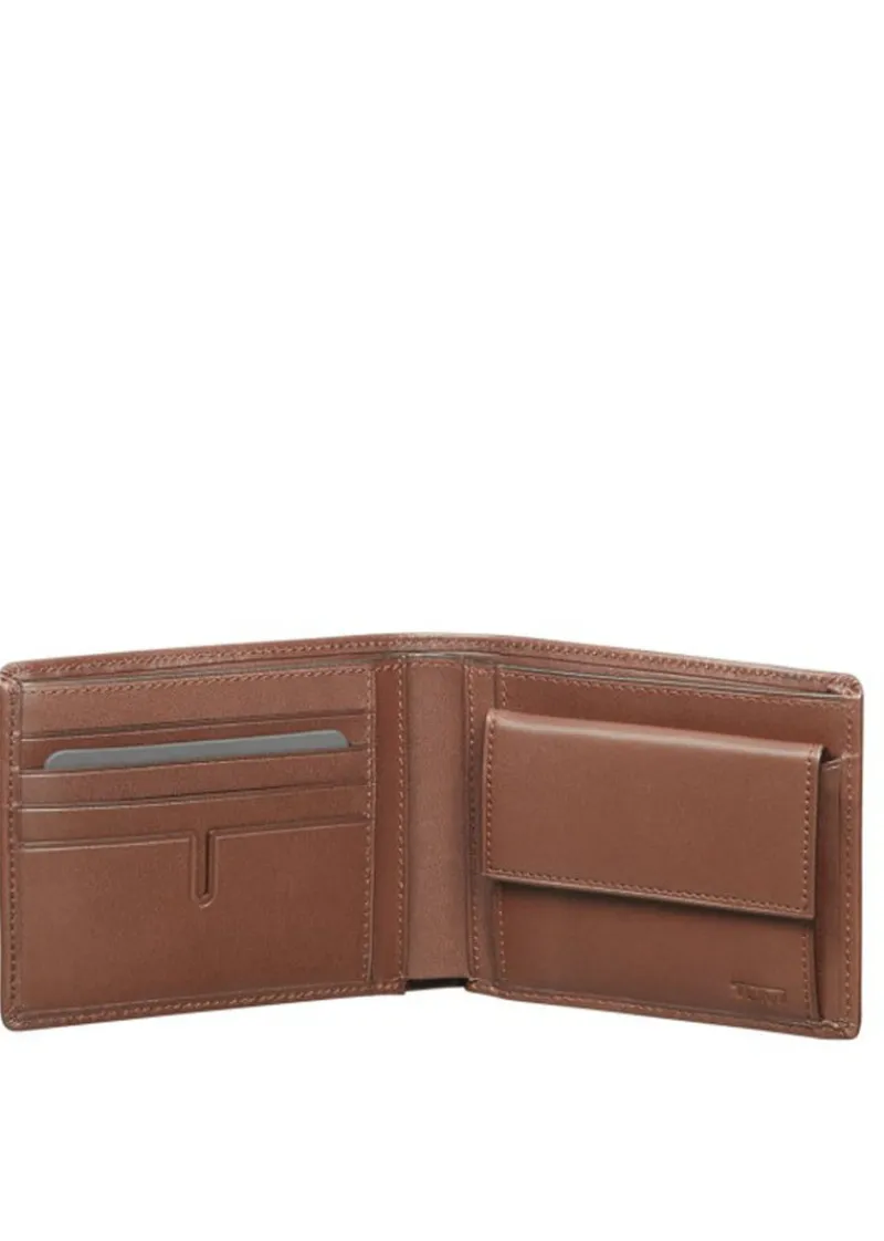 Tumi Wallets-Nassau SLG Global Wallet with Coin Pocket - Whiskey Burnt