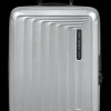 Samsonite Spinner (4 Wheel) | Hardside Luggage-NUON 55cm Spinner Expandable (4 wheels) - Matt Silver