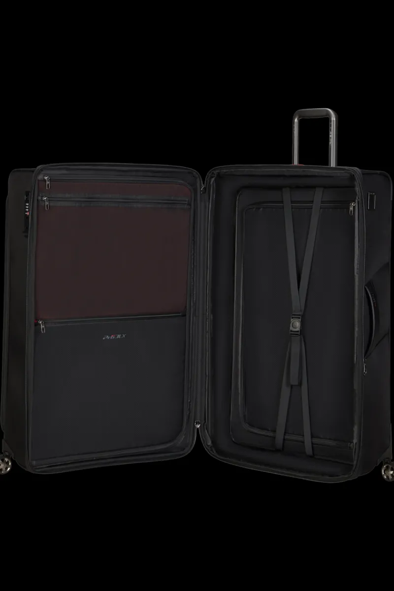 Samsonite Spinner (4 Wheel) | Softside Luggage-PRO-DLX 6 TRVL Spinner Expandable (4 wheels) 84cm - Black