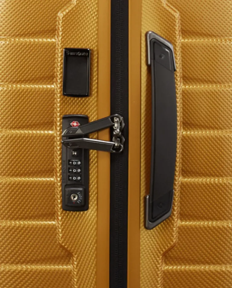 Samsonite Spinner (4 Wheel) | Hardside Luggage-PROXIS 55cm (20/23cm) Spinner Expandable (4 wheels) - Honey Gold