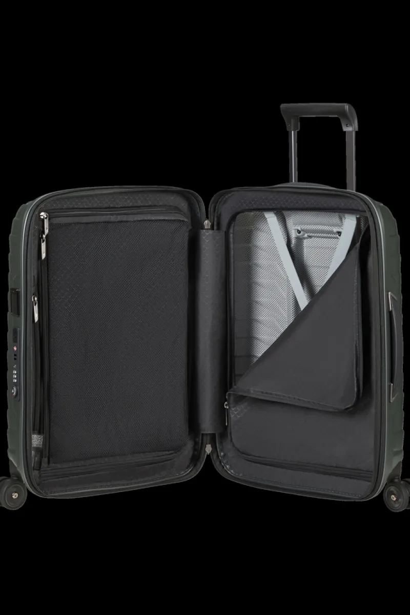 Samsonite Spinner (4 Wheel) | Lightweight Luggage-PROXIS 55cm (20/23cm) Spinner Expandable (4 Wheels) - Matt Climbing Ivy