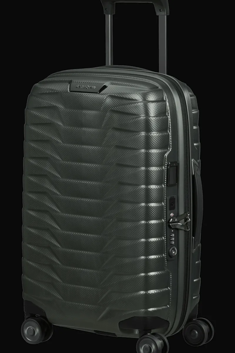 Samsonite Spinner (4 Wheel) | Lightweight Luggage-PROXIS 55cm (23/26cm) Spinner Expandable (4 Wheels) - Matt Climbing Ivy