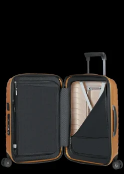 Samsonite Spinner (4 Wheel) | Hardside Luggage-PROXIS 55cm (20/23cm) Spinner Expandable (4 wheels) - Honey Gold