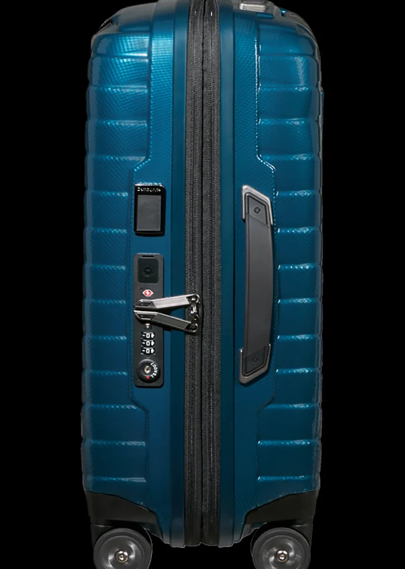 Samsonite Spinner (4 Wheel) | Lightweight Luggage-PROXIS 55cm (23/26cm) Spinner Expandable (4 wheels) - Petrol Blue