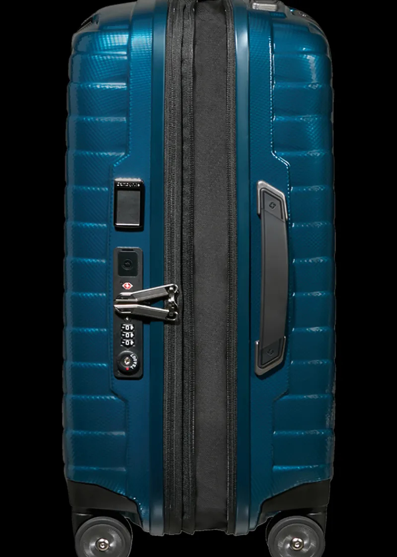 Samsonite Spinner (4 Wheel) | Lightweight Luggage-PROXIS 55cm (23/26cm) Spinner Expandable (4 wheels) - Petrol Blue