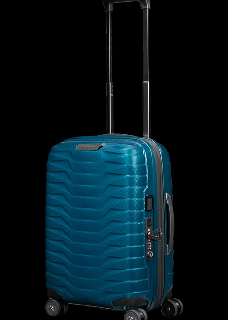 Samsonite Spinner (4 Wheel) | Lightweight Luggage-PROXIS 55cm (23/26cm) Spinner Expandable (4 wheels) - Petrol Blue