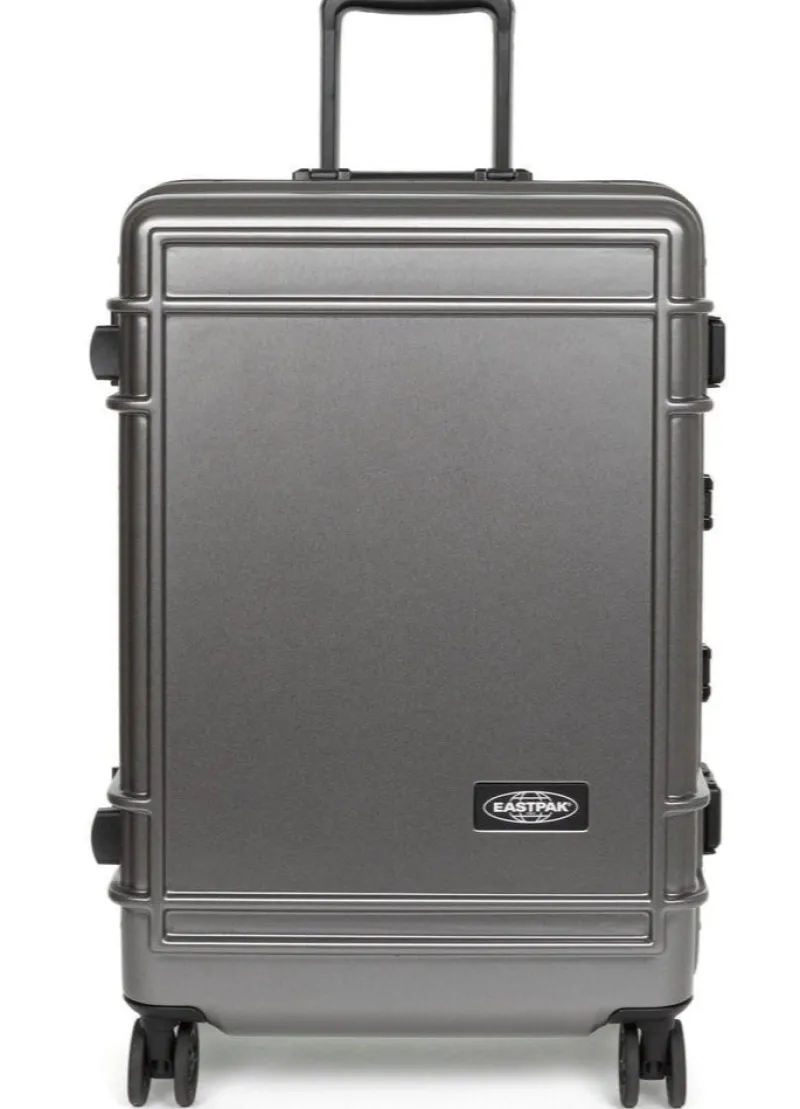 Eastpak Spinner (4 Wheel)-Resist'r Case Medium - Brushed Metal (Grey)