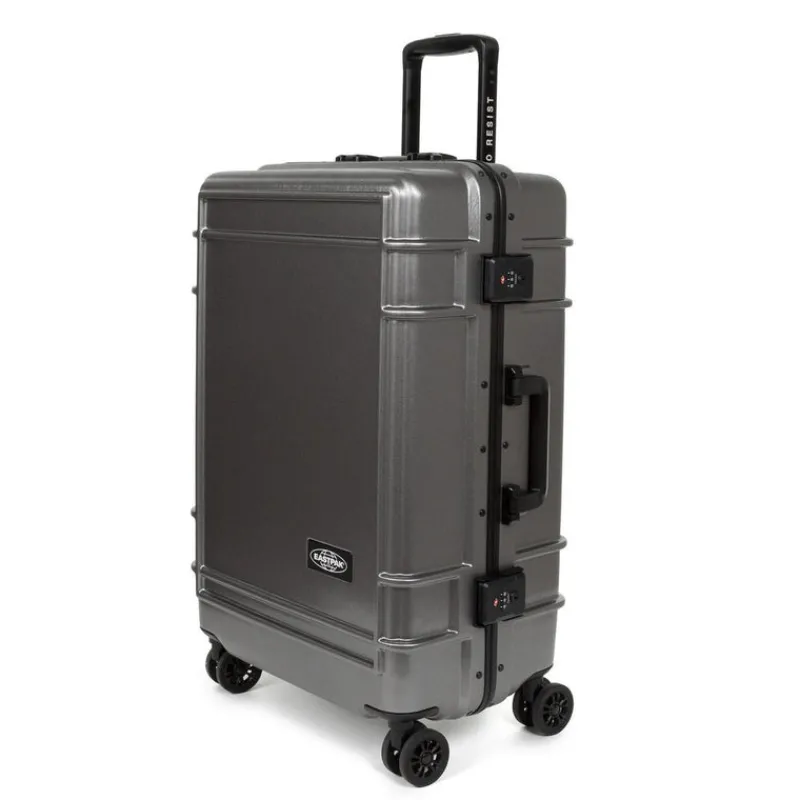 Eastpak Spinner (4 Wheel)-Resist'r Case Medium - Brushed Metal (Grey)