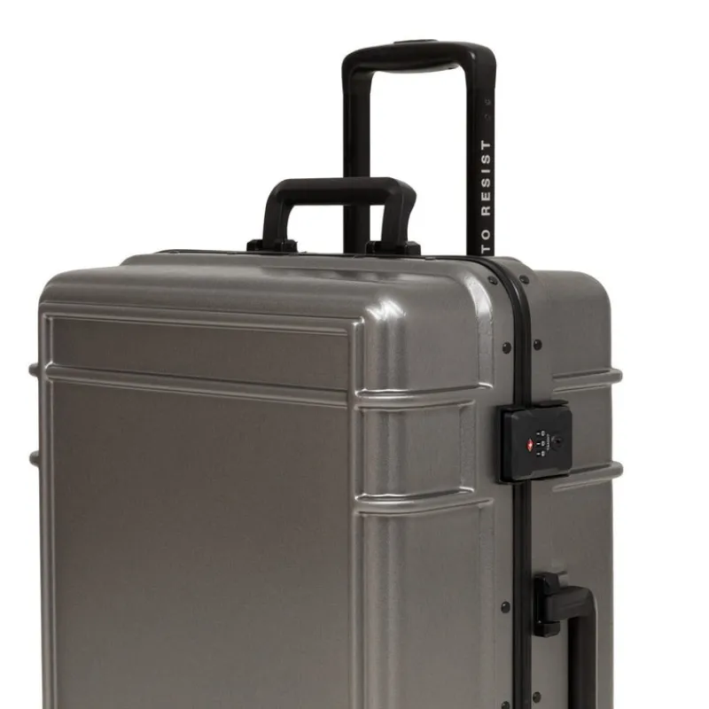 Eastpak Spinner (4 Wheel)-Resist'r Case Medium - Brushed Metal (Grey)