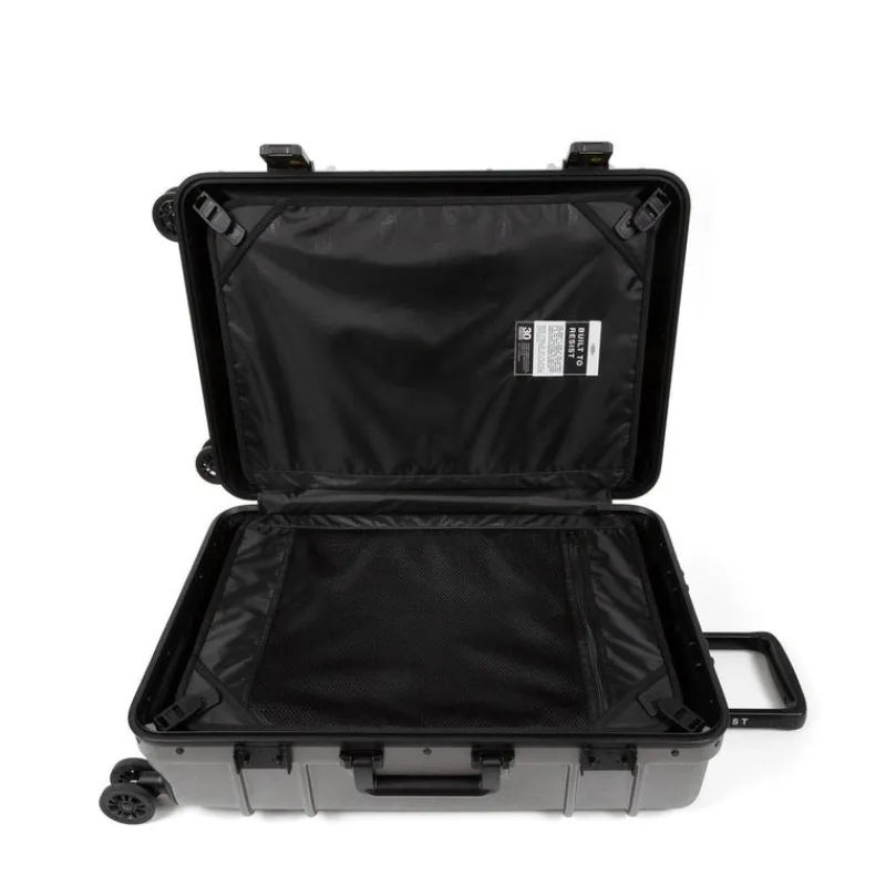 Eastpak Spinner (4 Wheel)-Resist'r Case Medium - Brushed Metal (Grey)