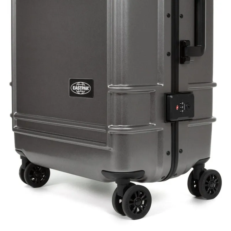 Eastpak Spinner (4 Wheel)-Resist'r Case Medium - Brushed Metal (Grey)