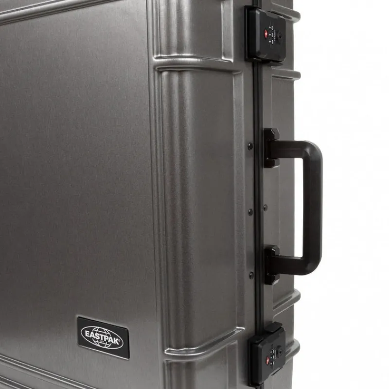 Eastpak Spinner (4 Wheel)-Resist'r Case Medium - Brushed Metal (Grey)
