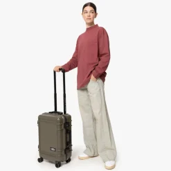 Eastpak Spinner (4 Wheel) | Cabin Luggage-Resist'r Case Small - Army Olive (green)