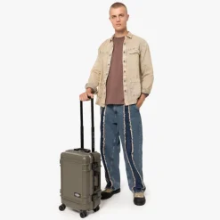 Eastpak Spinner (4 Wheel) | Cabin Luggage-Resist'r Case Small - Army Olive (green)