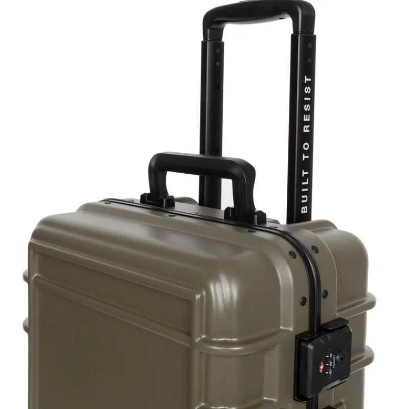 Eastpak Spinner (4 Wheel) | Cabin Luggage-Resist'r Case Small - Army Olive (green)