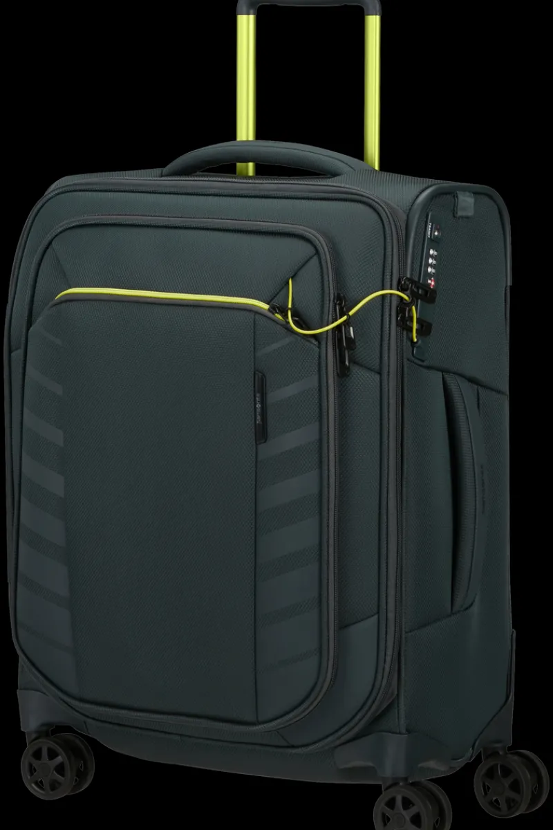Samsonite Spinner (4 Wheel) | Softside Luggage-RESPARK 55cm Spinner (4 wheels) - Urban Green