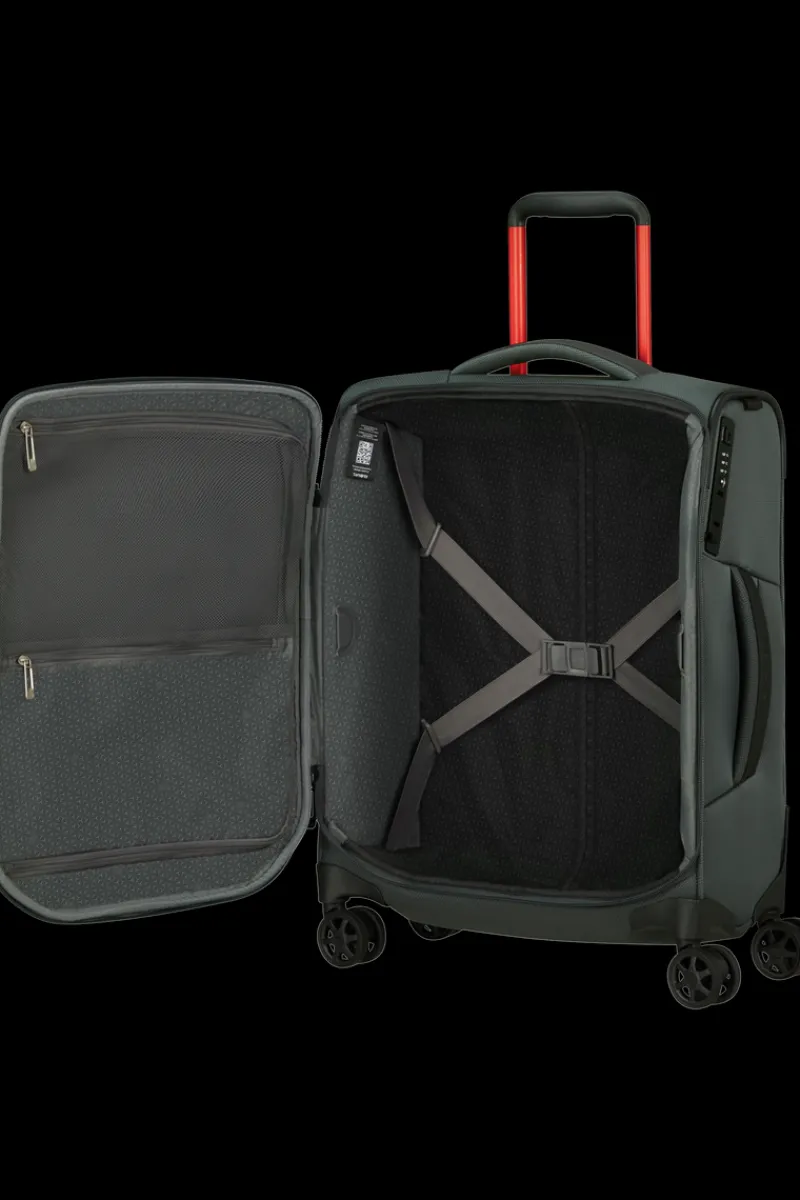 Samsonite Spinner (4 Wheel) | Softside Luggage-RESPARK 55cm Spinner (4 wheels) - Black Sport
