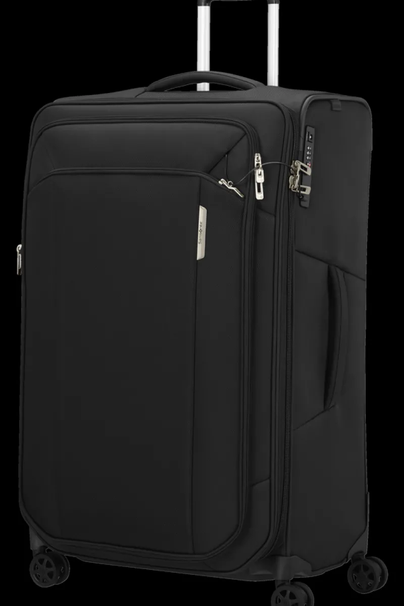 Samsonite Spinner (4 Wheel) | Eco Friendly Luggage-RESPARK 79cm Spinner Expandable (4 wheels) - Ozone Black