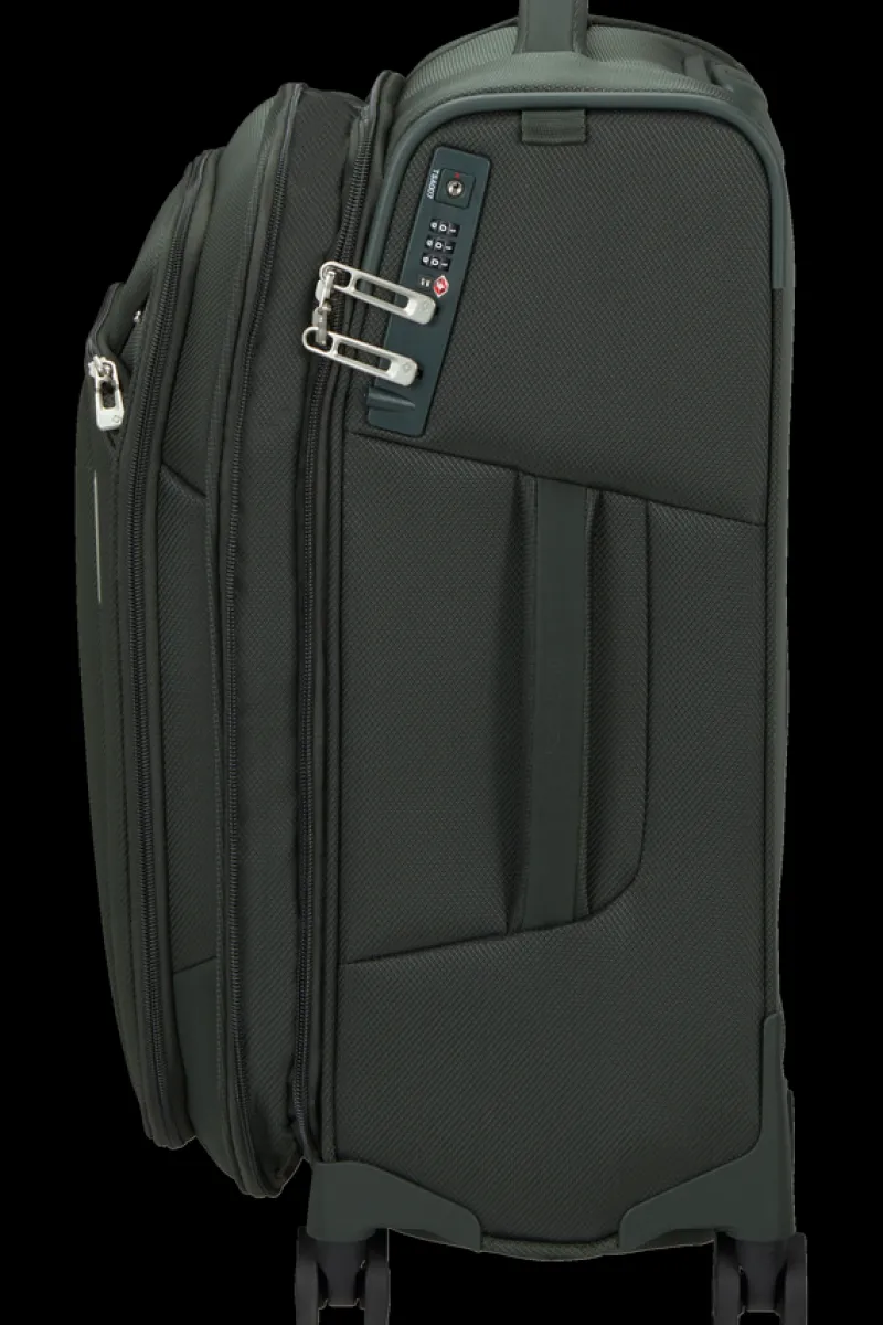 Samsonite Spinner (4 Wheel) | Eco Friendly Luggage-RESPARK 55cm Spinner Expandable (4 wheels) - Forest Green