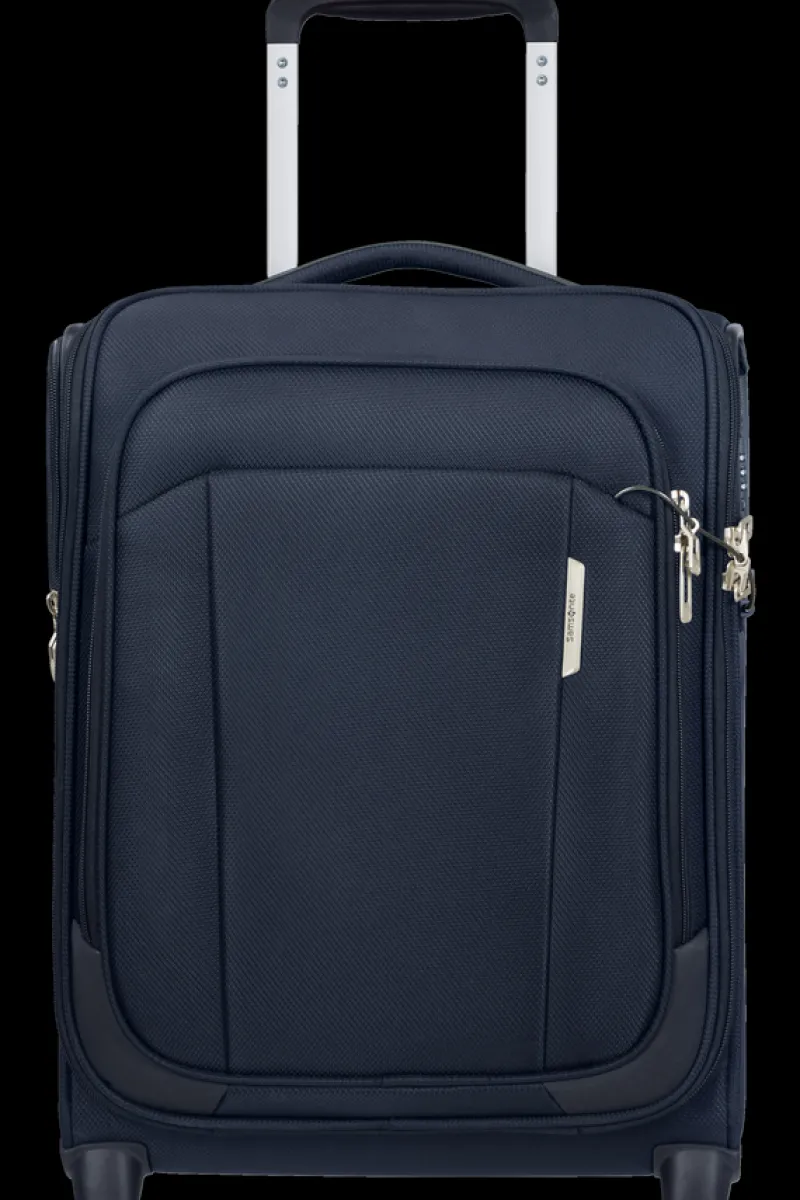 Samsonite Spinner (4 Wheel) | Eco Friendly Luggage-RESPARK Upright Underseater 45cm - Midnight Blue