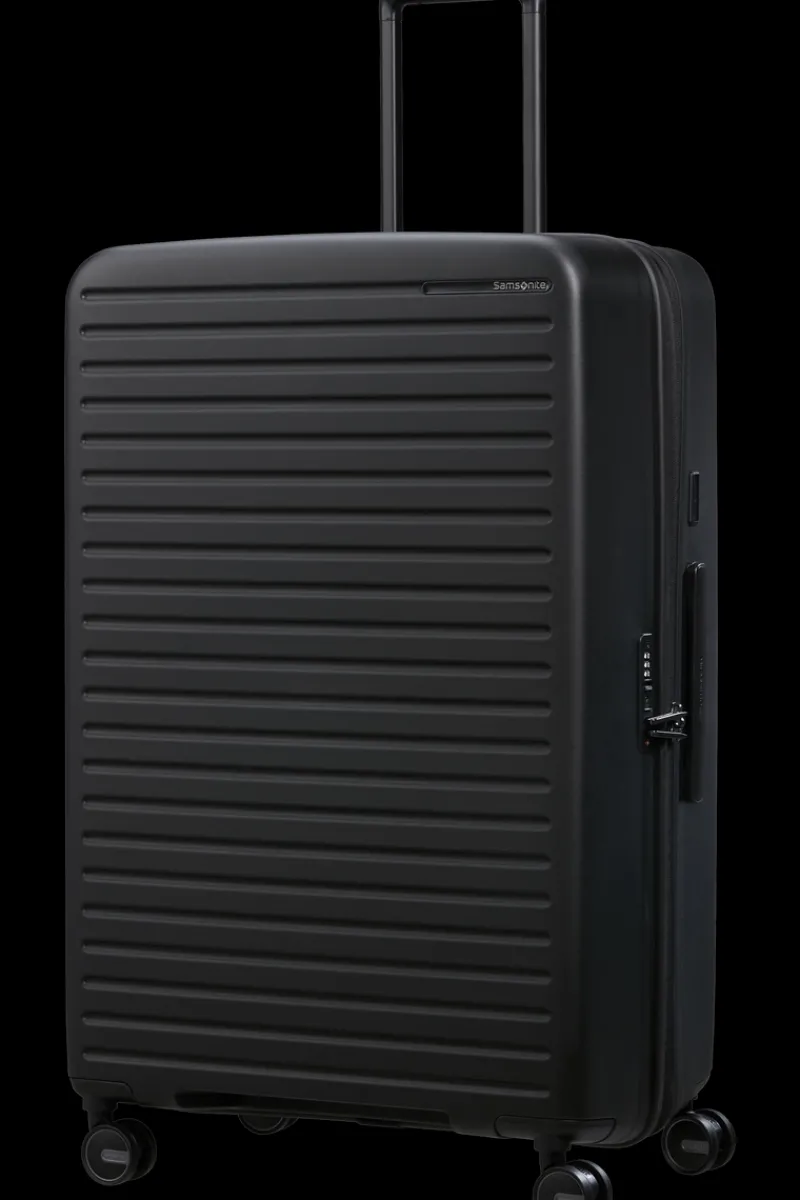 Samsonite Spinner (4 Wheel) | Hardside Luggage-RESTACKD Spinner Expandable (4 wheels) 81cm - Black