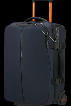 Samsonite Eco Friendly Luggage | Cabin Luggage-SECURIPAK 2.0 Duffle with wheels 52cm - Dark Blue