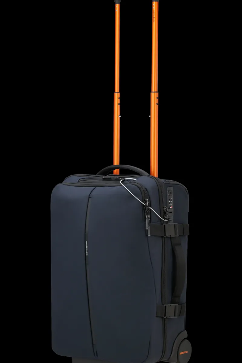 Samsonite Eco Friendly Luggage | Cabin Luggage-SECURIPAK 2.0 Duffle with wheels 52cm - Dark Blue